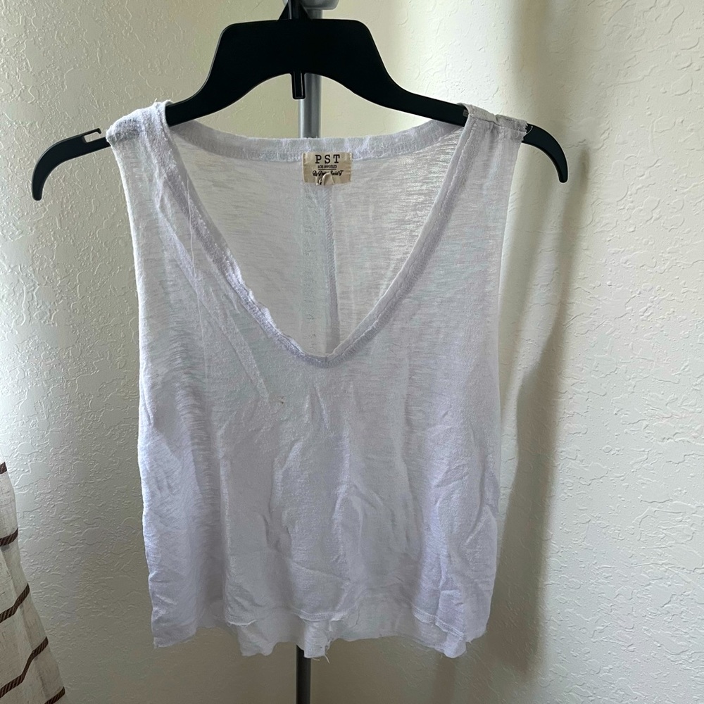 Project Social T Sheer White Tank